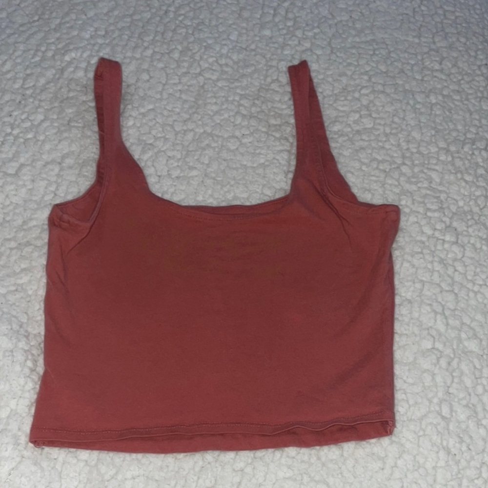 Aeropostale Orange Fitted Crop Tank Top - Picture 1 of 4